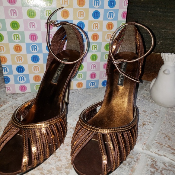 bronze heels for prom